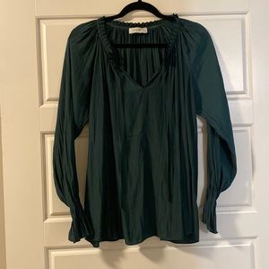 Never worn Lola and Sophie green silk blouse
